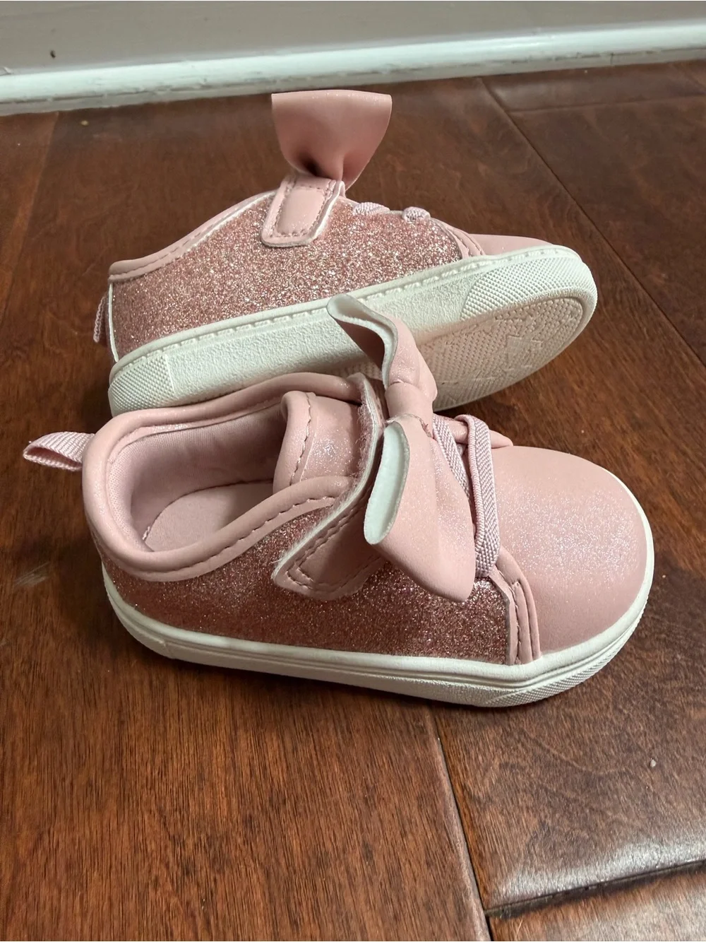 Carter's Pink Glitter Bow Sneakers for Kids
